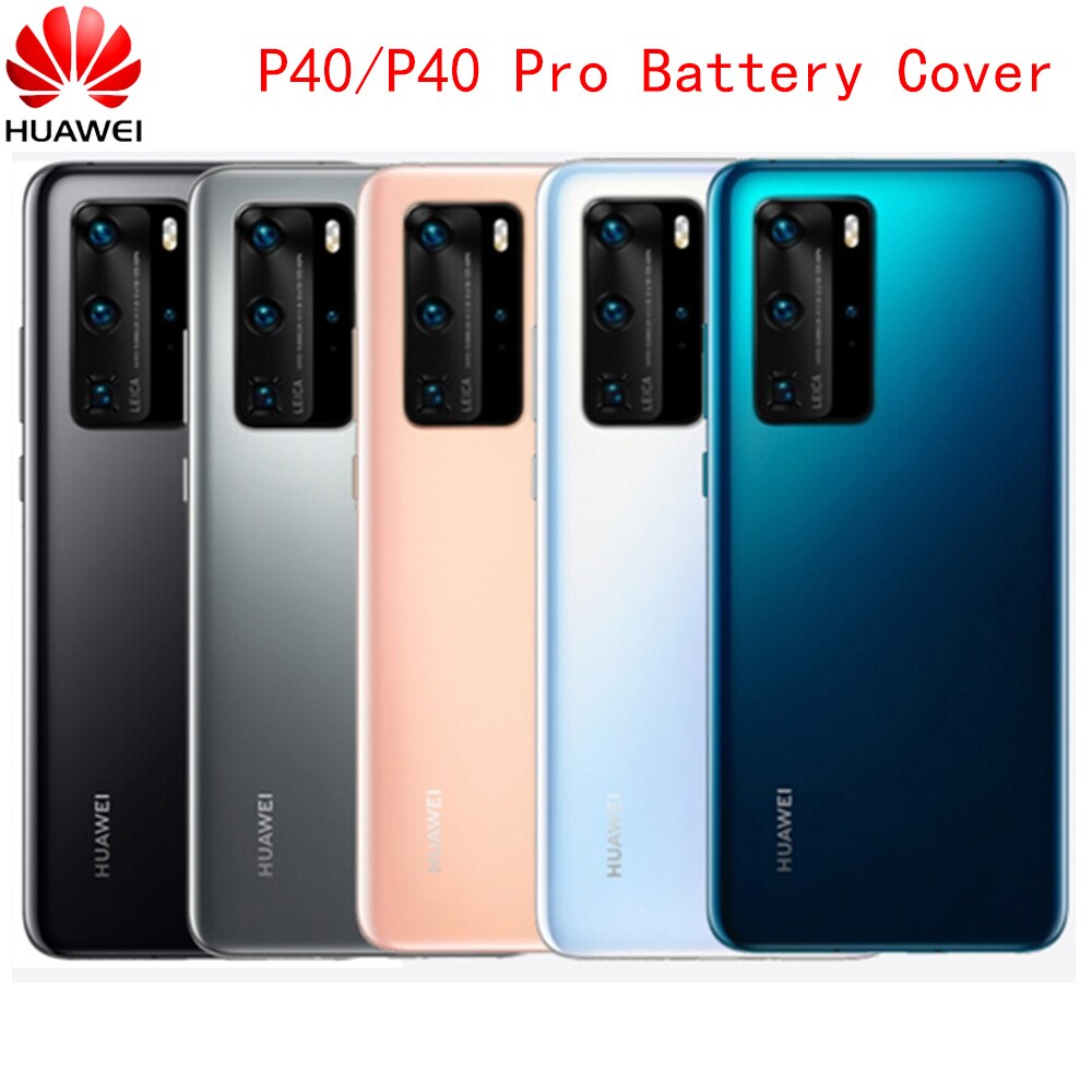 100% Originele Huawei P40 Pro P 40 Back Glas Batterij Cover Achterpaneel Behuizing Deur Case Voor P40pro Batterij Cover p40 Vervanging