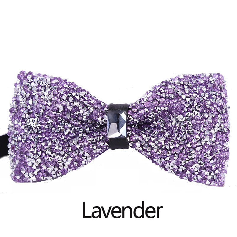 Pajarita de diamantes para hombre, lazo con cuello de cristal brillante, lazo de lujo para boda, banquete, , nudo de mariposa ostentoso, corbatas de novio: 12