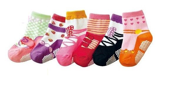 6 paires de chaussettes antidérapantes pour bébés garçons, chaussures de sol décontractées en coton: 16