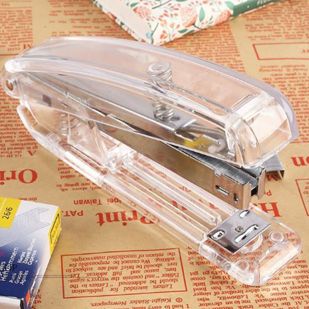 Student Manual Stapler Home Office Book Sewer Easy Operate Portable School Tacking Bookbinding Machine Transparent Paper Binding