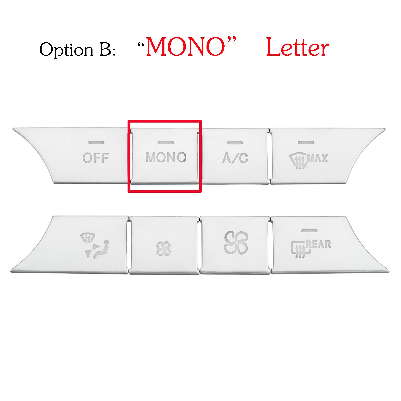 Console AC air conditioning Media Volume Buttons Sequins Cover Stickers Trim For Mercedes Benz C E CLS GLK Class W204 W212: Option B MONO