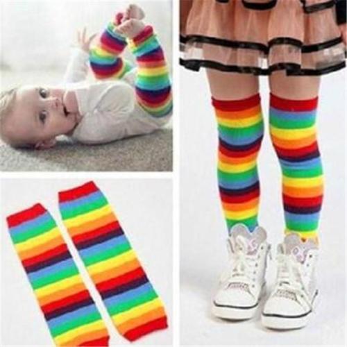 Mallas para y niños colores, 1 par, calentadores de piernas para invierno de arco lindas rayas, calcetines cálidos para niños, medias, 1-3 años Grandado