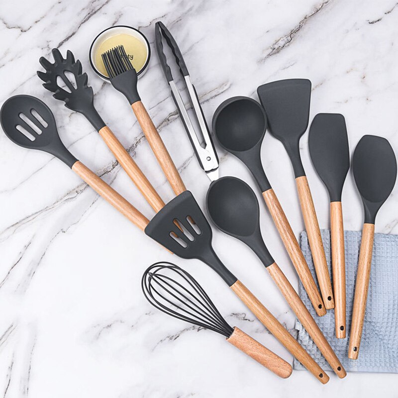 Cooking Silicone Environmental Protection Kitchen Utensil Set Spatula Spoon Kitchen Accessories Cooking Tool Kitchenware