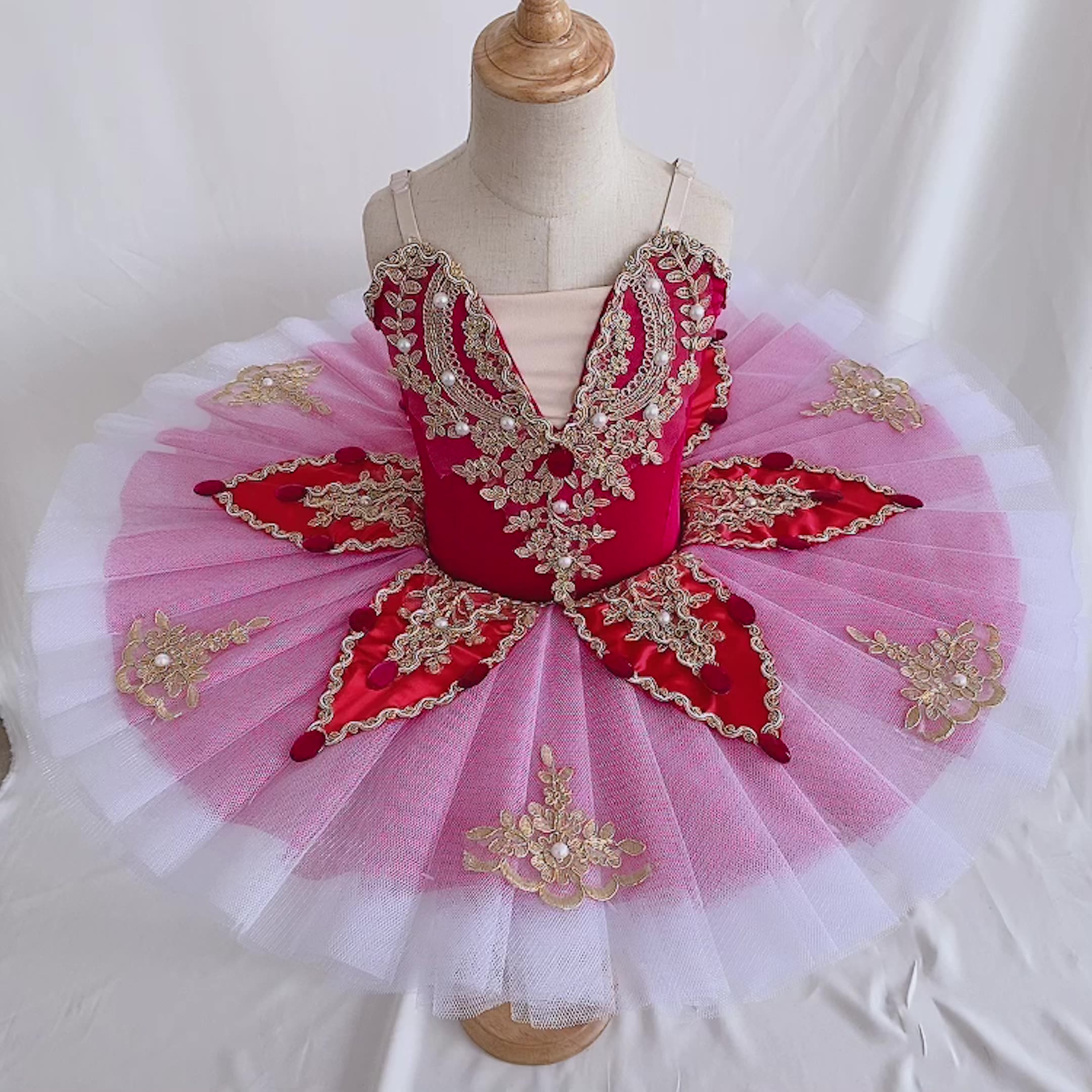 Kinder rose rot ballett rock mädchen institutionellen bühne leistung kleidung kleiner schwan Tutu leistung kleidung schlafen werden