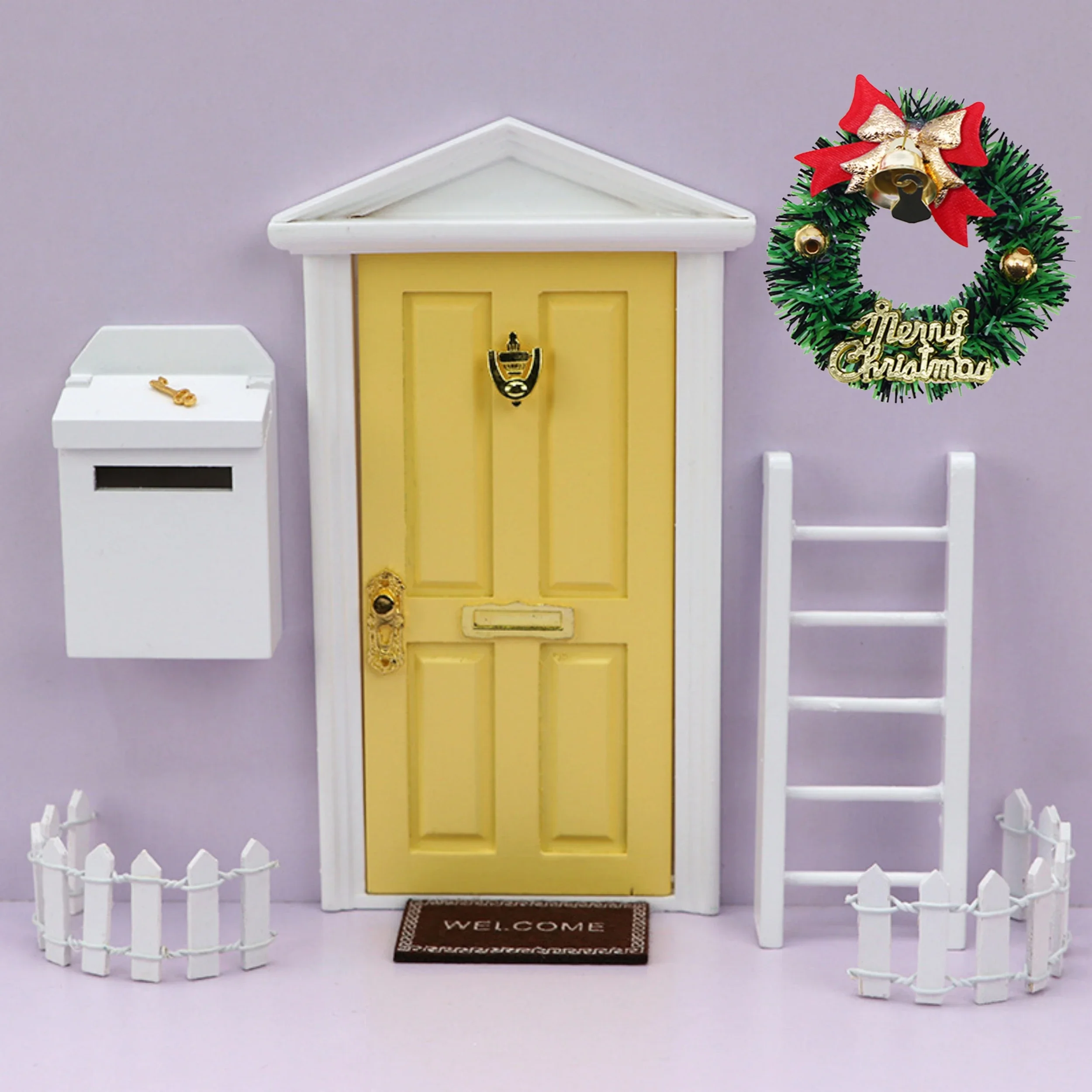 Porte d'elfe Miniature en bois, porte féerique, Mini maison, accessoires, jouet de jeu, pour enfants, meubles, Simulation Miniatures