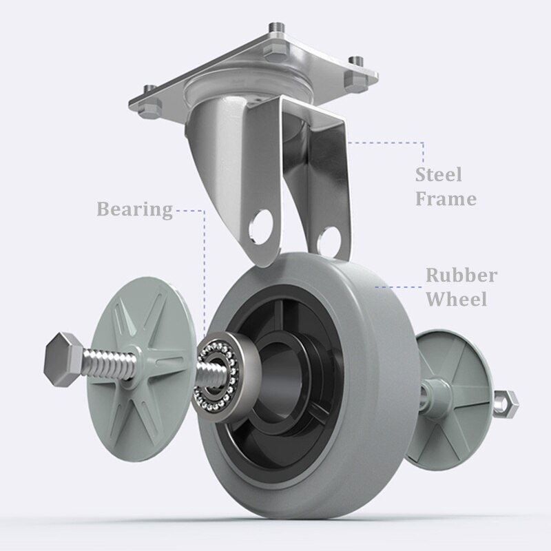 ALWAYSME 360 Degree Swivel Wheels And Foldable ,Portable Push Pull Cart Dolly,Moving Platform Hand Truck,Load 150KGS