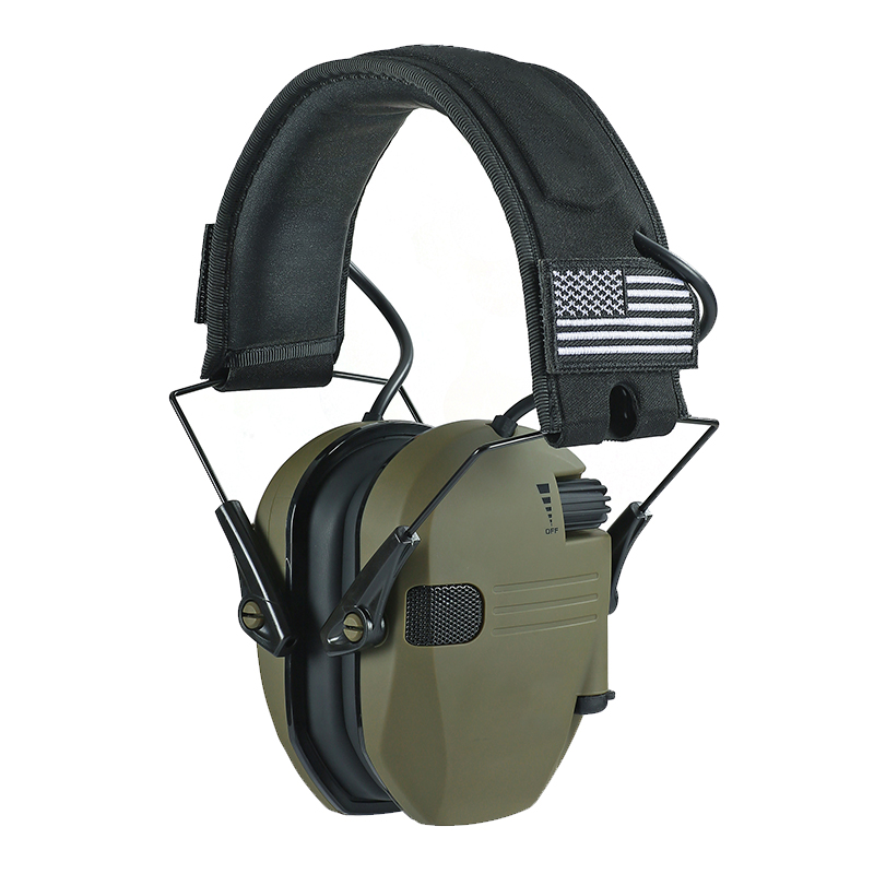 Orejeras montadas en casco activo para disparar protección auditiva electrónica protección auditiva reducción de ruido auriculares de caza activos: Rojo