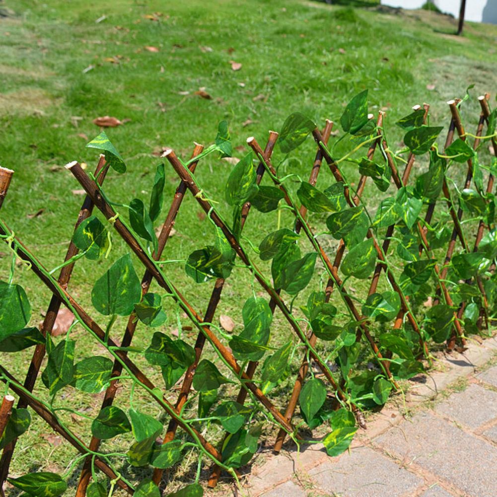 Garden Trellis Expandable Plant Support Willow Lattice Fence Retractable Wooden Fence Imitation Fence Yard Wooden Fence
