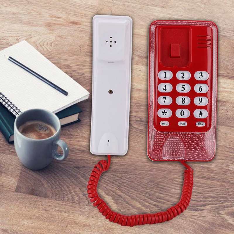 Estensione del telefono fisso con montaggio a parete &quot;mini telefono&quot; nessun telefono di casa ID chiamante per la famiglia di Hotel