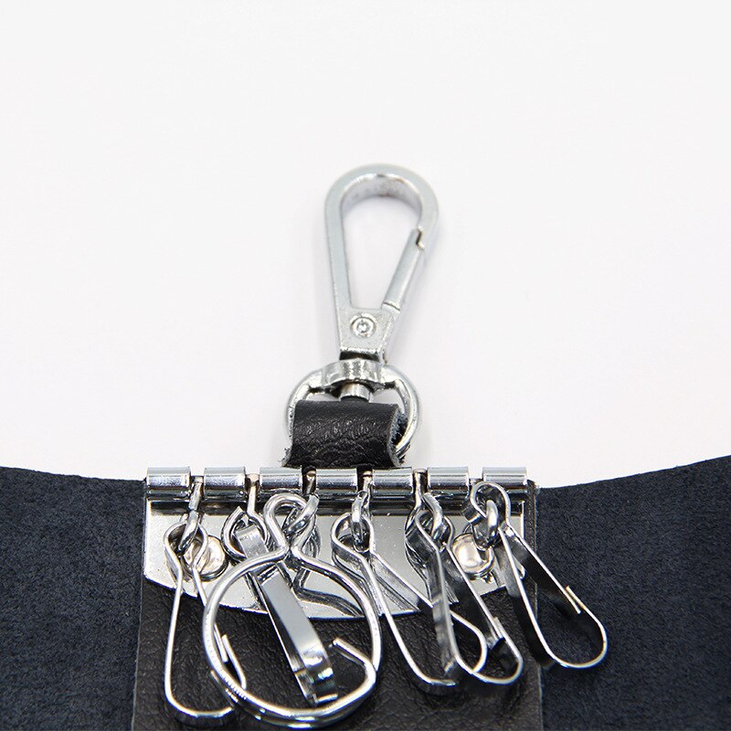 Pu Lederen Portemonnee Kaarthouder Business Organizer Huishoudster Sleutelhanger Portemonnees Mannen Vrouwen Draagbare Pocket Autosleutels Clip Zak