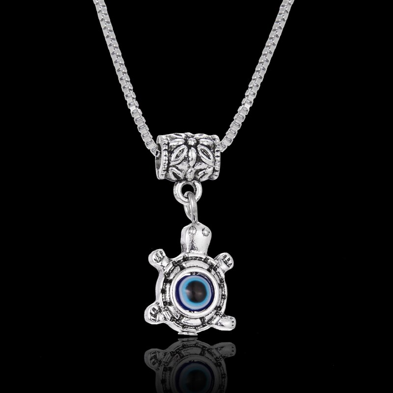 Charm gioielli turchi Evil Blue Eye Butterfly Turtle Owl Palm collana per donna uomo ciondolo catena clavicola girocollo regali gioielli: Turtle