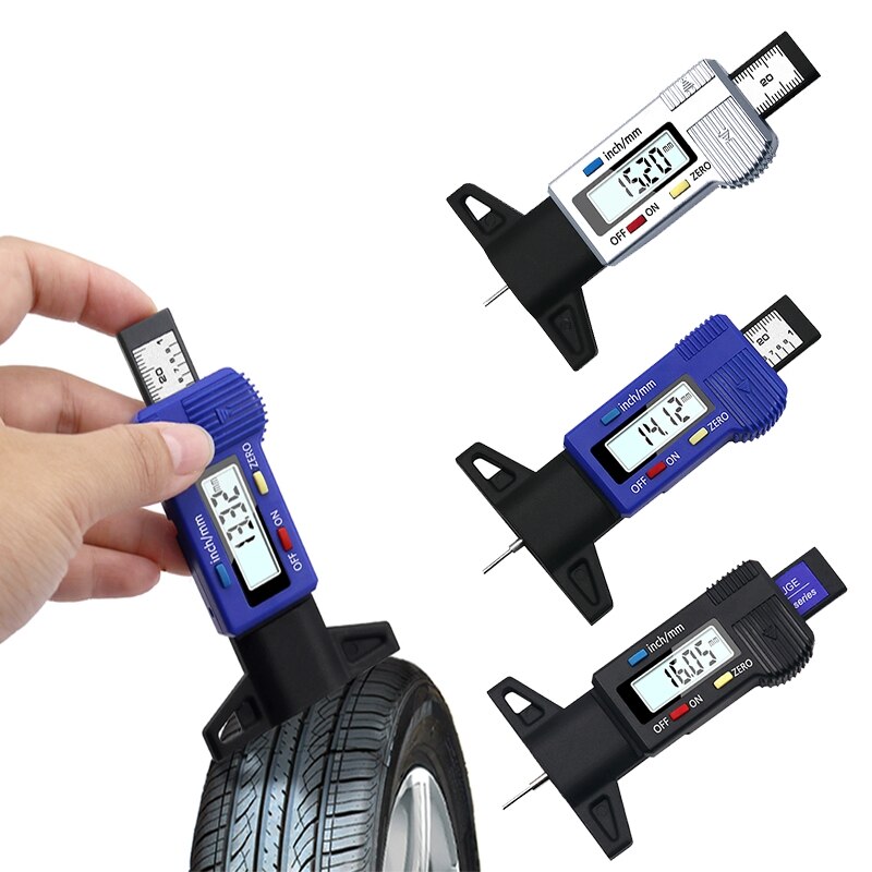 Digital Car Tyre Tire Tread Depth Gauge Meter Auto Tire Wear Detection Measuring Tool Caliper Thickness Gauges Monitoring System