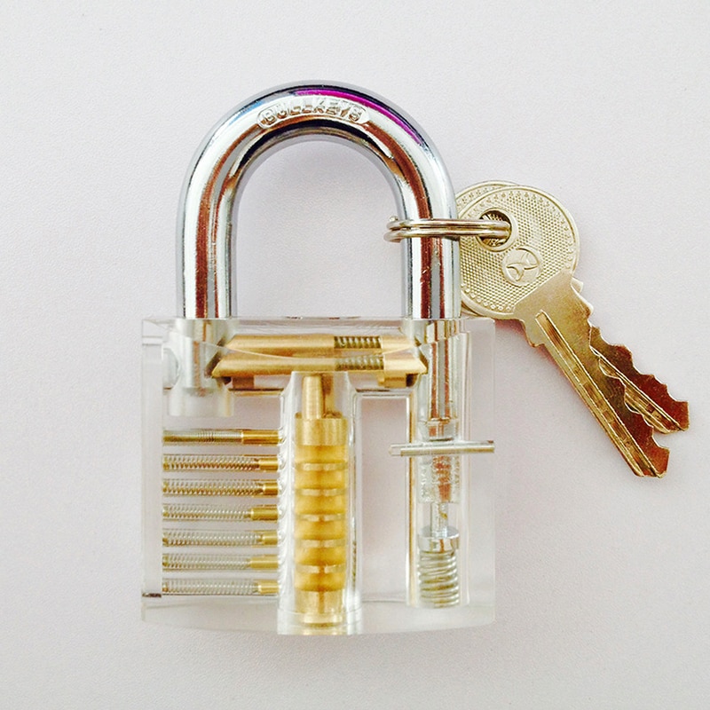 7pcs Transparent locks Combination Practice Locksmith Training Tools Visible Lock Pick Sets
