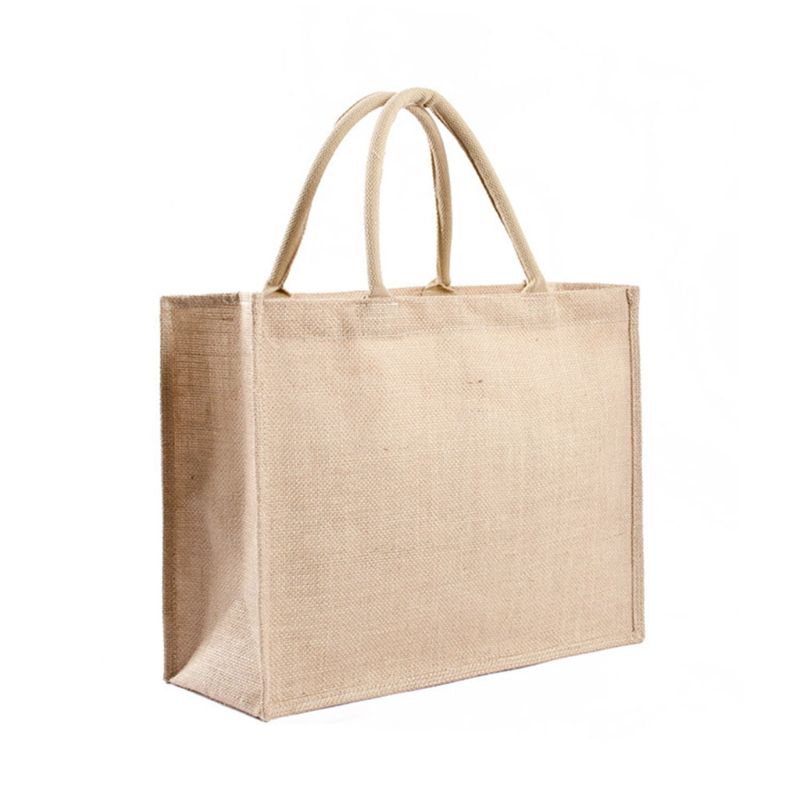 Bolsas de comestibles reutilizables para cocina, bolsas de mano de arpillera Natural, bolsas de yute