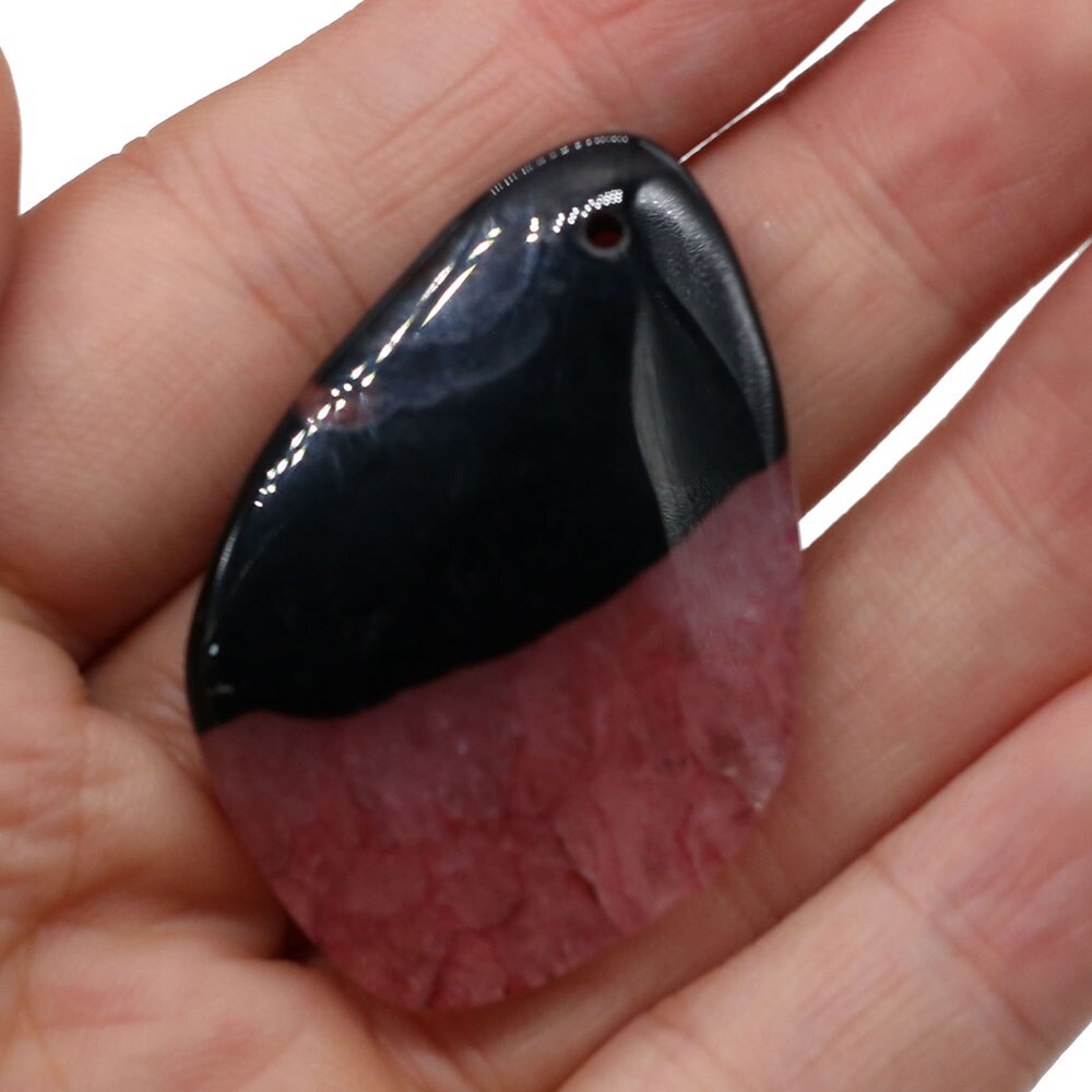 Neue Bunte Achate Anhänger Unregelmäßigen Natürlichen Onyx Achate Charms Für DIY Halskette Herstellung Von Schmuck Erkenntnisse Größe 30x45mm: 5
