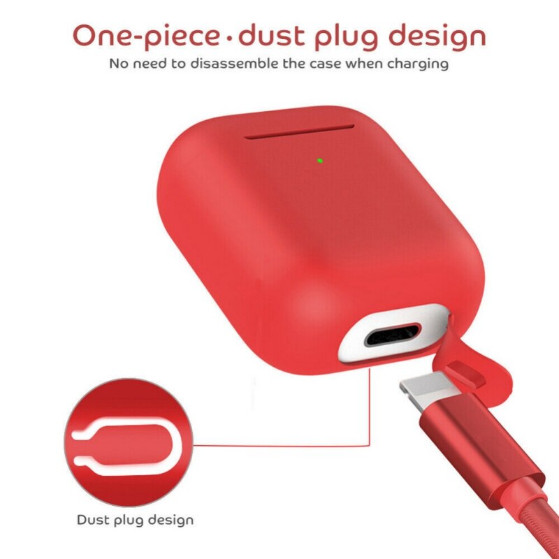 Silikonowe słuchawki etui do AirPods 2 Anti-fall bezprzewodowe słuchawki Bluetooth AirPods osłona ochronna do AirPod 2 slim przypadku