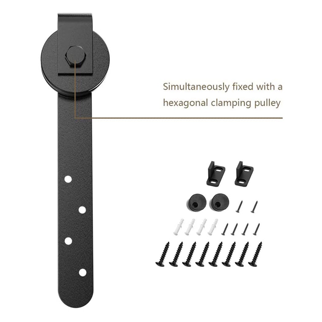 Mini Schuifdeuren Schuur Deur Hardware Kits Top Mounted Opknoping Rail Hanger Spoor Staal Closet Deur Roller Rail Voor Enkele Deur