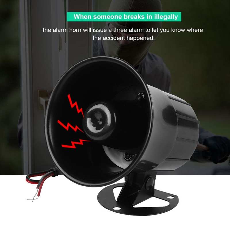 Siren 110dB DC 12V Wire Loud Horn Alarm Siren Speaker Burglar Alarm System for Outdoor Security sirene alarme
