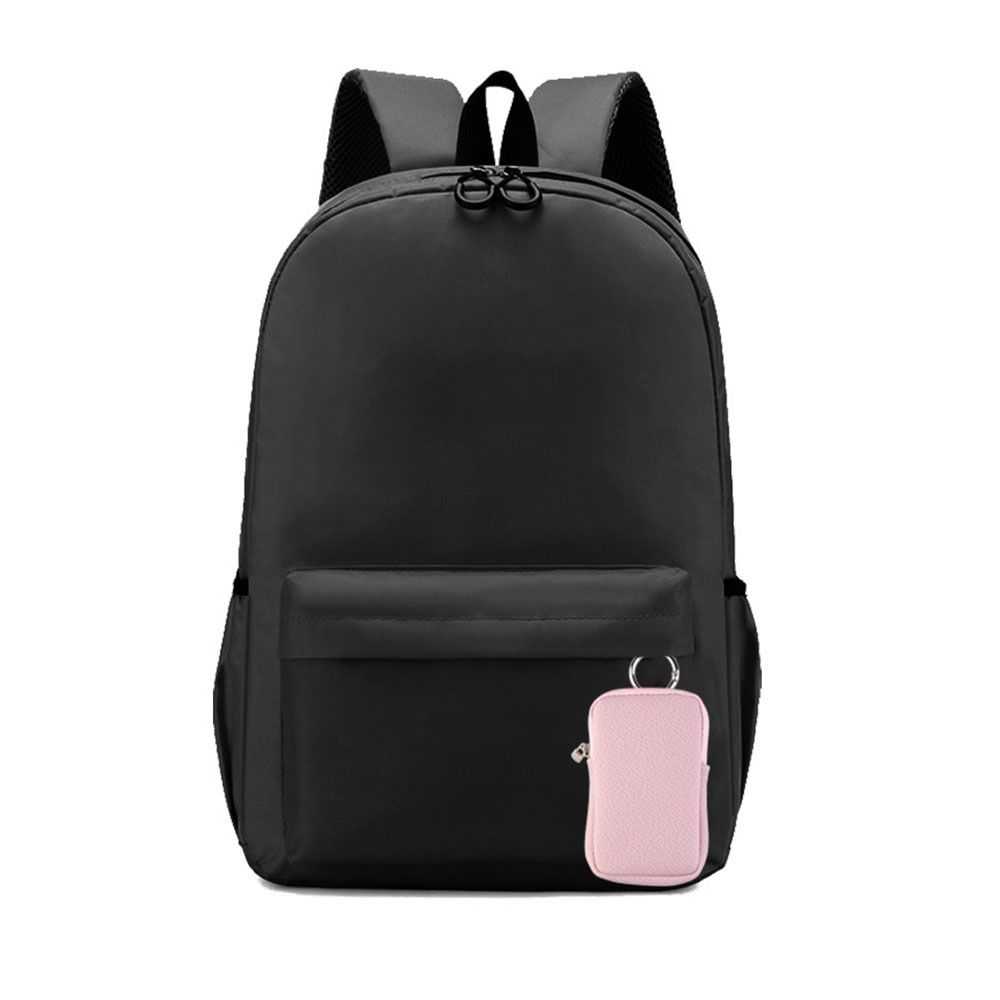 Waterproof PU Leather Coin Purse with Ring Buckle Keychain Change Pouch with Keychain Compact Space Saving