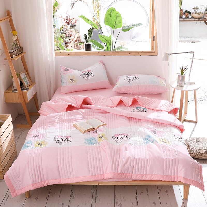 Beddengoed zomer gewatteerde deken dunne dekbedovertrek sprei voor tweepersoonsbed airconditioning quilt voor auto reishoes deken: 180200cm / 4