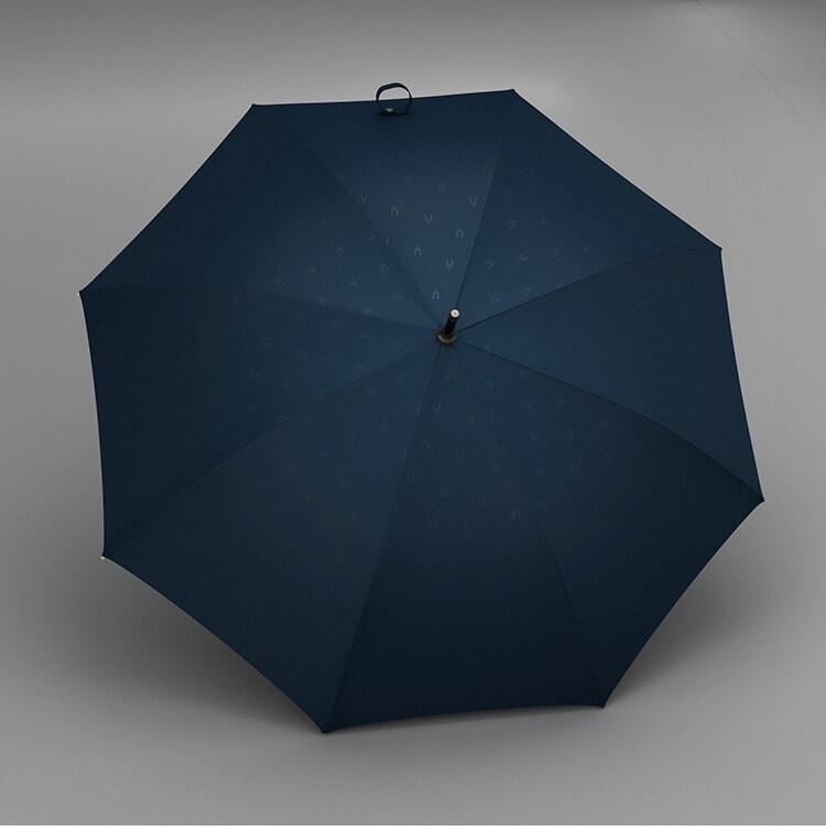 OLYCAT-paraguas largo de para hombre y mujer, sombrilla de doble capa con mango de madera, a prueba de viento, para Golf, 8K: dark blue