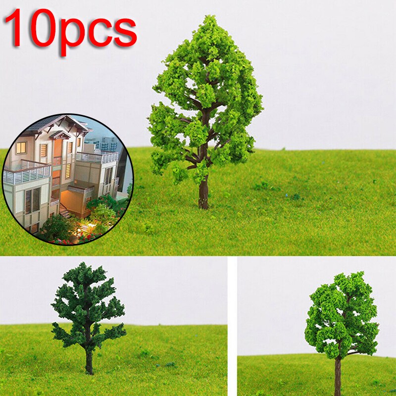 Train Model Trees Railway 10pcs Architectural Plastic Diorama Supplies