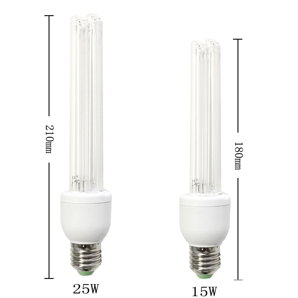 Timing 15W 25W Led Uv Licht Kiemdodende Desinfectie Lamp Uvc Ultraviolet Sterilisatie Lamp Deodor Doden Mijten Bacteriële 110/220V
