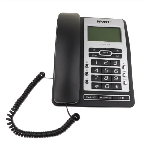 Office home phone caller ID hands-free call fixed phone landline black Corded Phone Home Office Business Hotel Caller ID LCD
