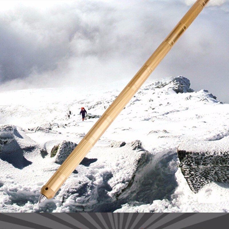 Outdoor Mountaineering Rod Fold Hit Stick Aluminium Alloy Hand Bring Mountain Climbing Self Protection Equipment Fight Camp Tool