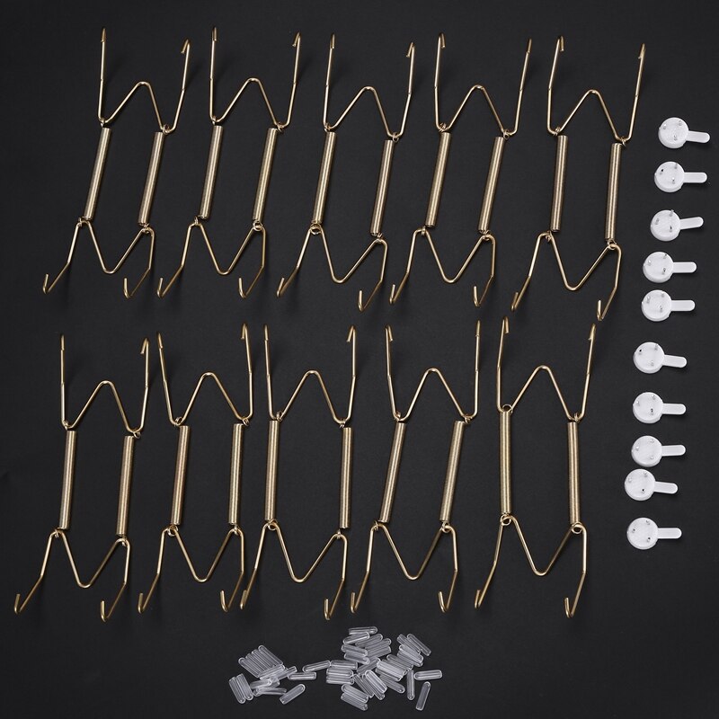 Lber 10 Pack Plate Hangers,10 Pack Muur Haken En 6 Inch Muur Plaat Hangers, compatibel 5 Tot 7 Inch Decoratieve Platen, Antieke