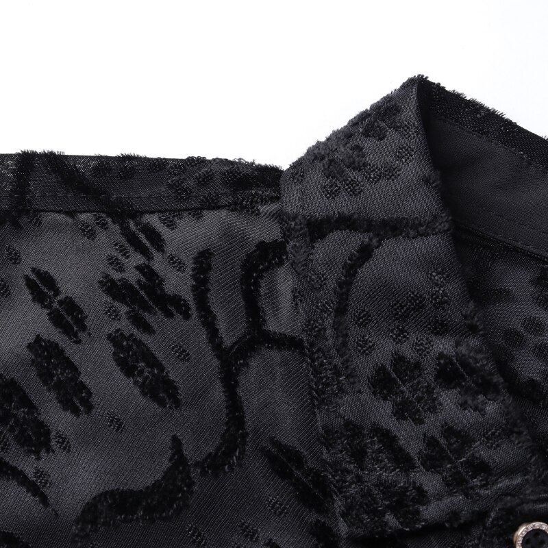 Høstens fineste floral broderi skjorte herre langermet camisa hombre knapp skjorte camicia blomst fløyels skjorte herre