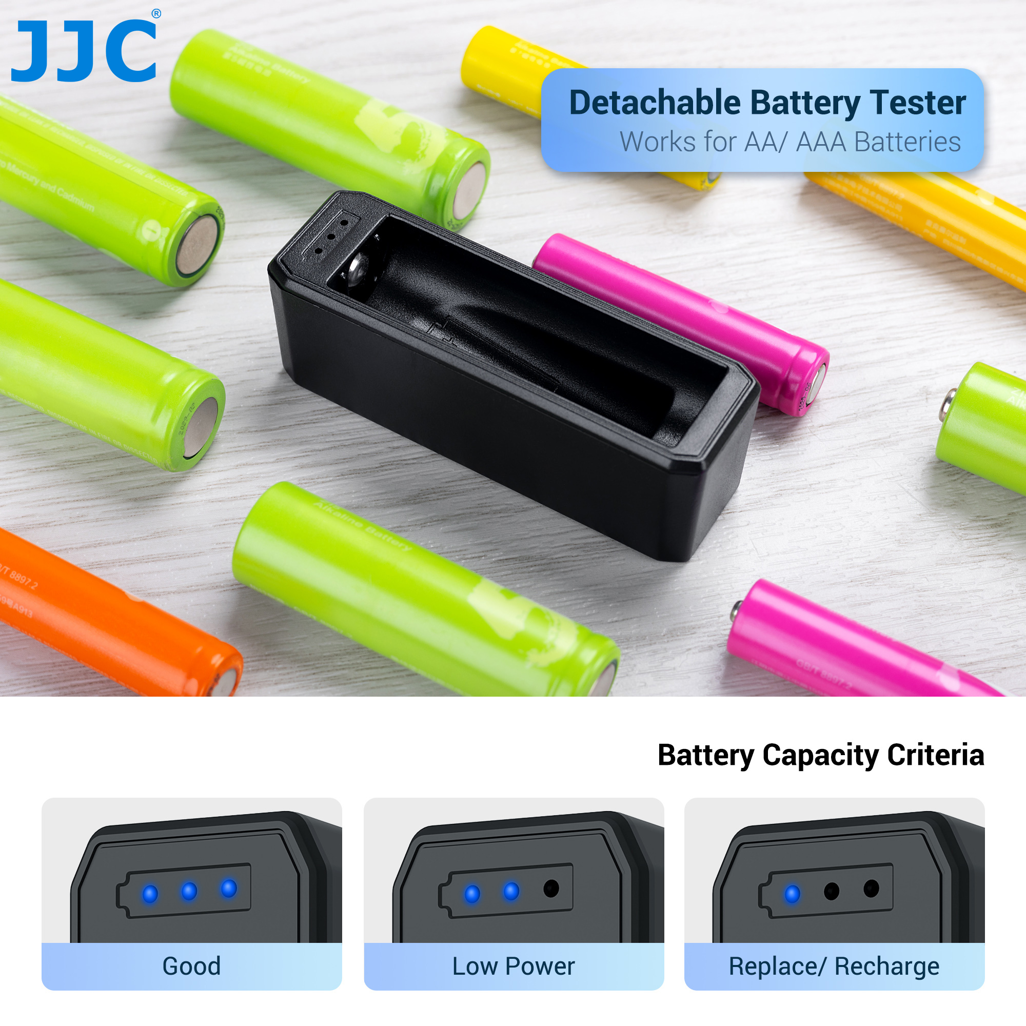 JJC AA AAA Batterij Organizer Opbergdoos Batterij Case voor 18650/AA/AAA Batterijen Waterdicht Schokbestendig 18650 Case Opbergdoos