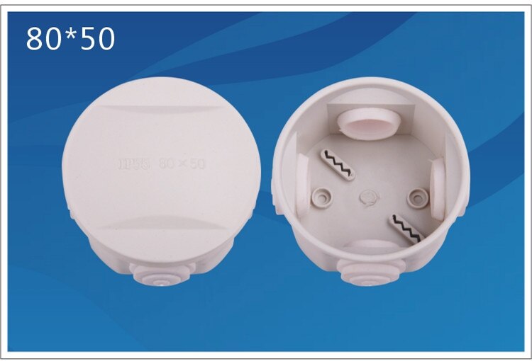 1pcs Waterproof Wire Junction Box Plastic with Rubber Plug Distribution Connector Box Detachable Panel Electric Accessories: 80MM x 50MM