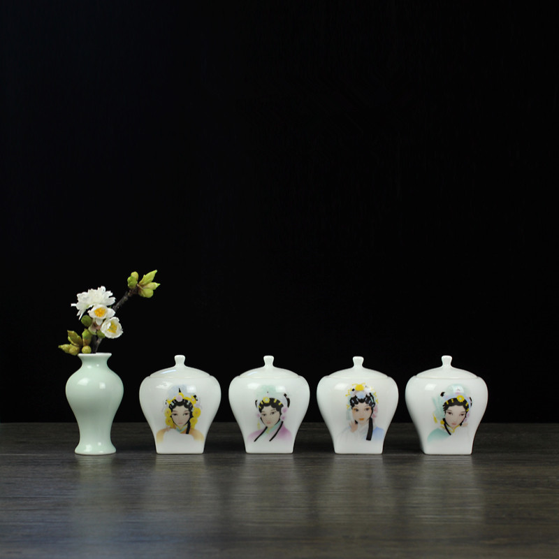 JIA-GUI luo cerâmica caixa de chá latas de armazenamento de frutas secas garrafa selada puer er chá caixa de armazenamento cerâmica jar chá lata recipientes d129