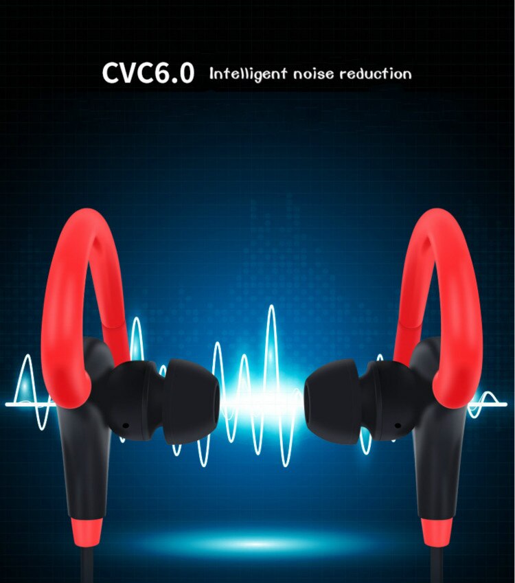 Sport oordopjes koptelefoon voor iphone  xs 8 7 xiaomi 6 5 smartphone draadloze koptelefoon oorhaak bluetooth oordopjes microfoon headset