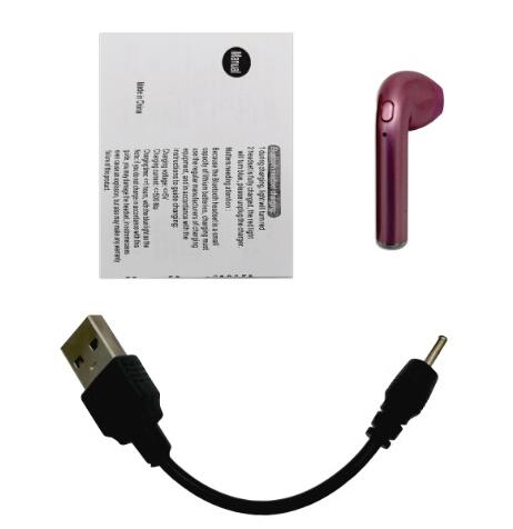 In-ear I7 i7s TWS auriculares inalámbricos Bluetooth auriculares con micrófono para teléfonos apple xiaomi huawei con cables: Pink Right ear