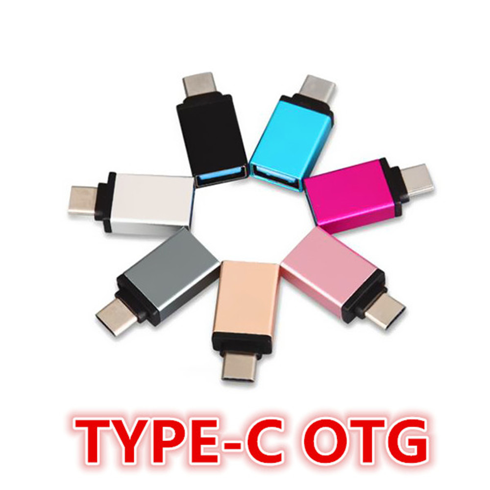 Adaptador de Cable USB tipo C OTG para Huawei, Xiaomi 5, 4C, Macbook Nexus 6p, convertidor de USB-C OTG para todos los teléfonos tipo C