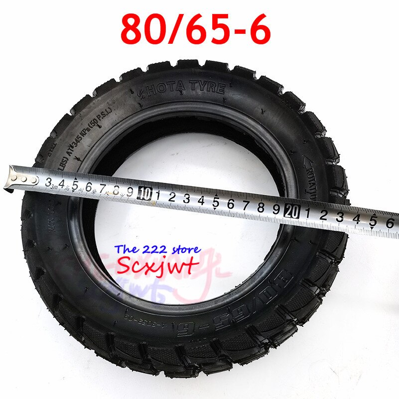 10x3 Inch Electric Scooter Tubeless Vacuum Tire 80/65-6 Scooter Vacuum Off-road Tyre 10 Inch Widening and Thickening Tire