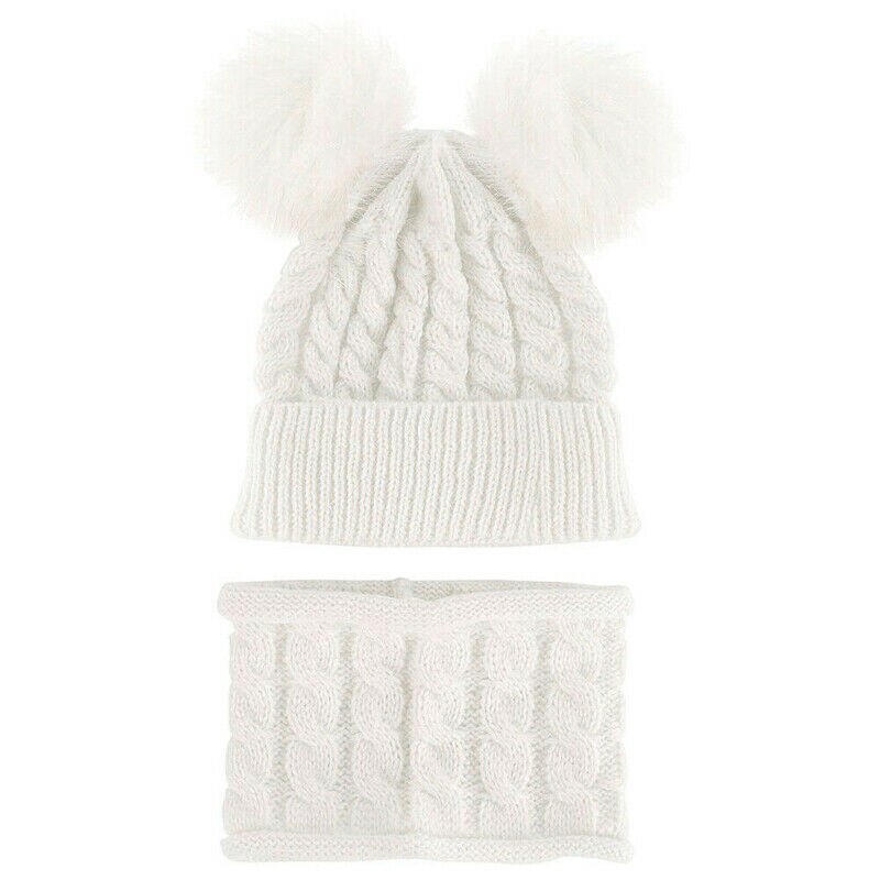 KIRAAT 5-12Y Kids Earflap Beanie And Scarf Set For Girls Boys,Winter