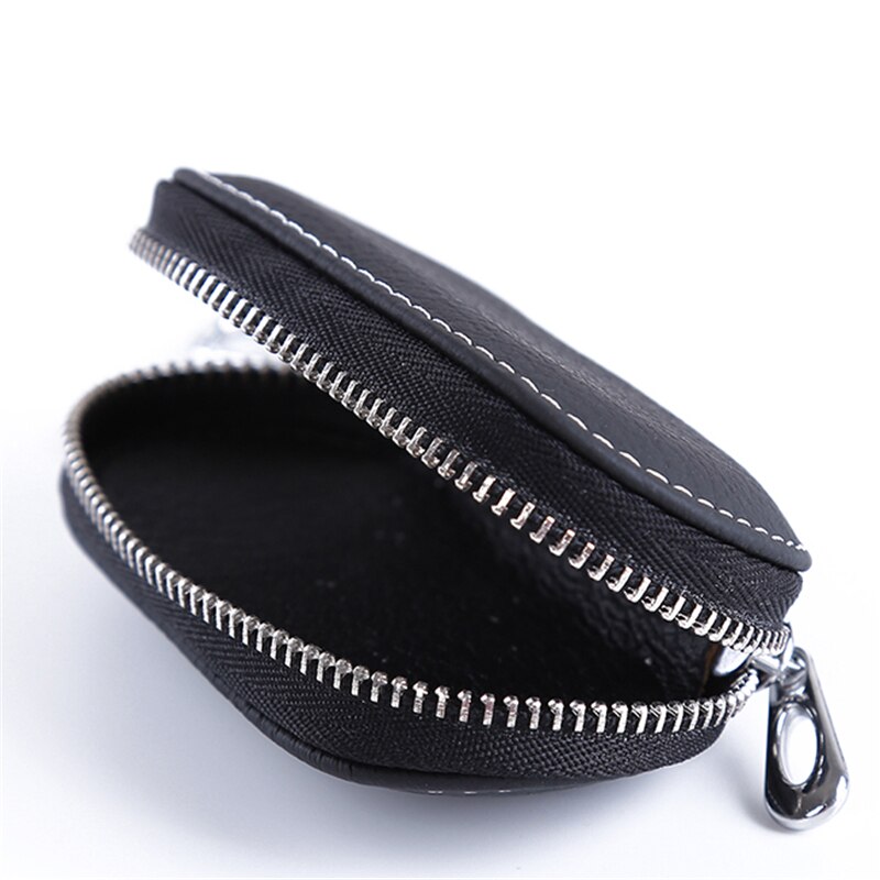 Leather Car Key Wallets Men Key Holder Housekeeper Keys Organizer Women Keychain Covers Zipper Key Case Bag Unisex Pouch Purse