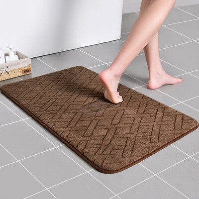 Tapis salle de bain eau tapis tapis bain d eau tapis mousse a mémoire tapis salle de bain tapis Super Absorbant: Y68-brown