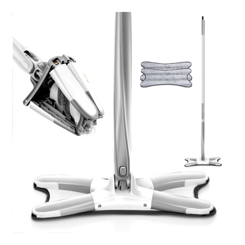 Haushalt Faul Mopp Reinigung Werkzeug X-Typ Boden Mopp Mit 4 Austauschbare Tuch Köpfe 360 Grad quetschen Flache Mopp Hand-Freies Waschen