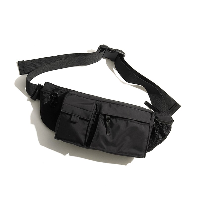 Bolso cruzado de , bandolera con múltiples bolsillos, resistente al agua, estilo japonés y coreano, novedad: Black