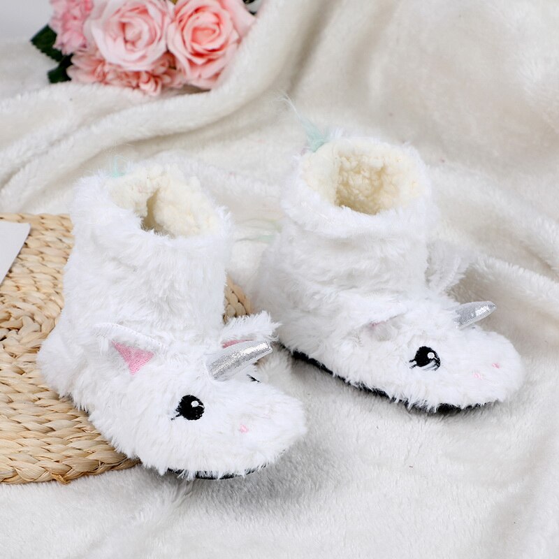 Winter Infant Toddler Snow Boots Baby Girls Boys Outdoor Boots Warm Thicken Plush Soft Bottom Kids Child Cotton Shoes: white / 21cm