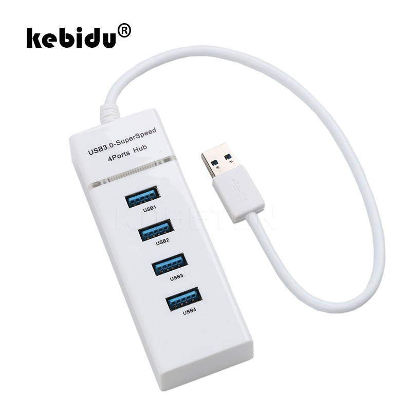 kebidu High Speed USB Hub Mini 4 Ports Hub USB 3.0 USB Splitter Adapter Cable For PC Laptop Computer Accessories