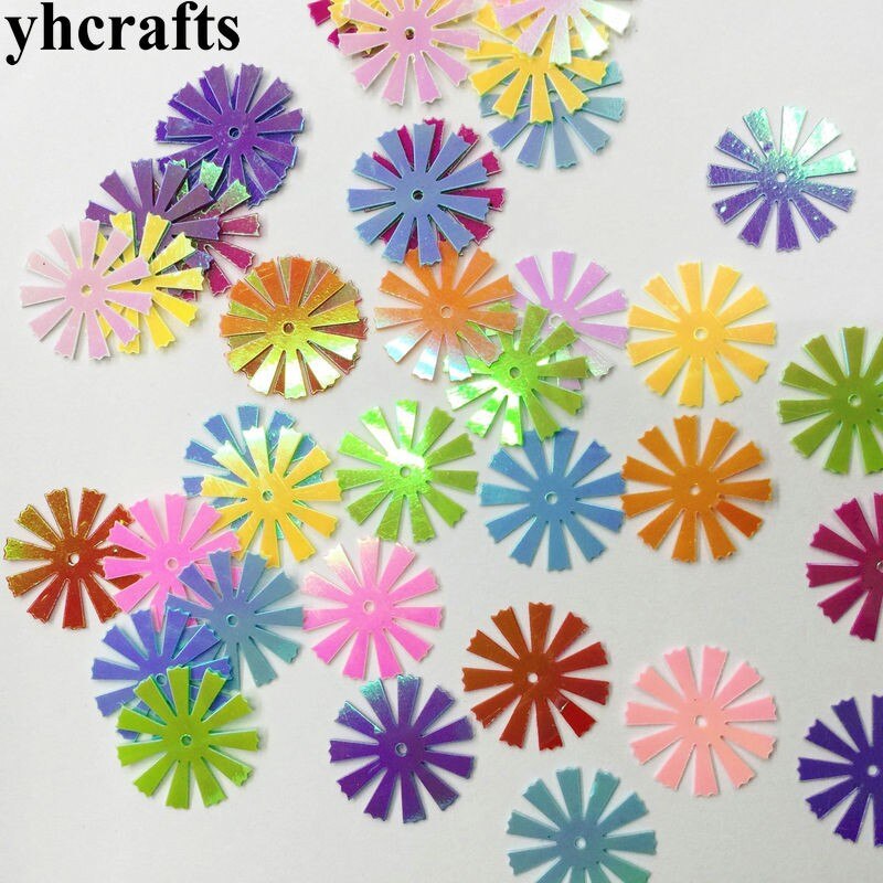 20gram/Lot.15 different shape flower sequins Craft material Kindergarten arts and crafts DIY toys beads toys
