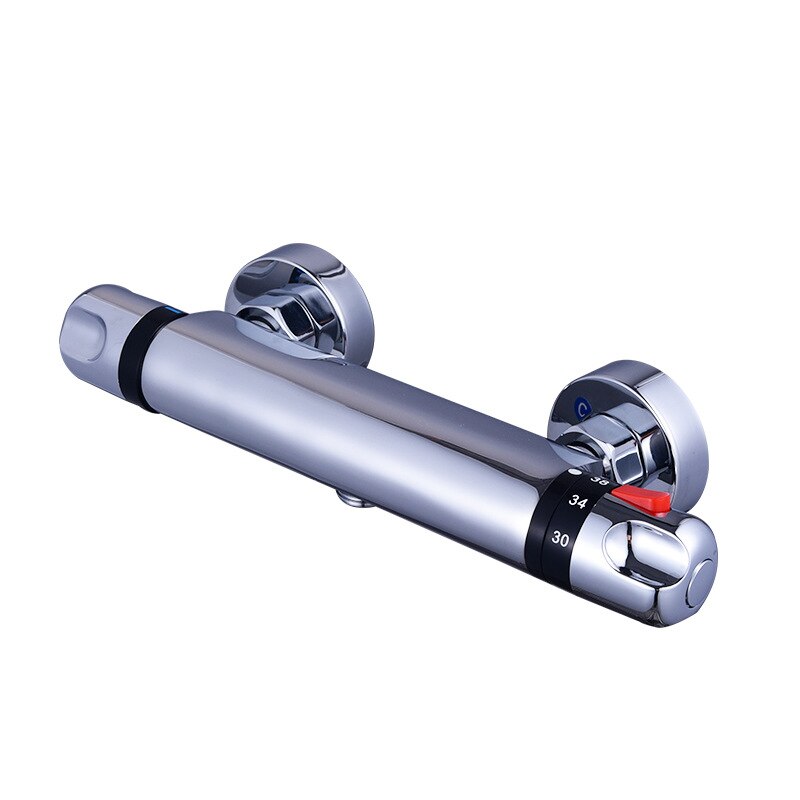 Bathroom Shower Water Thermostatic Control Valve Mixer Faucet Wall Mounted for Solar Water Heater Valve Parts Ceramic Cartridge