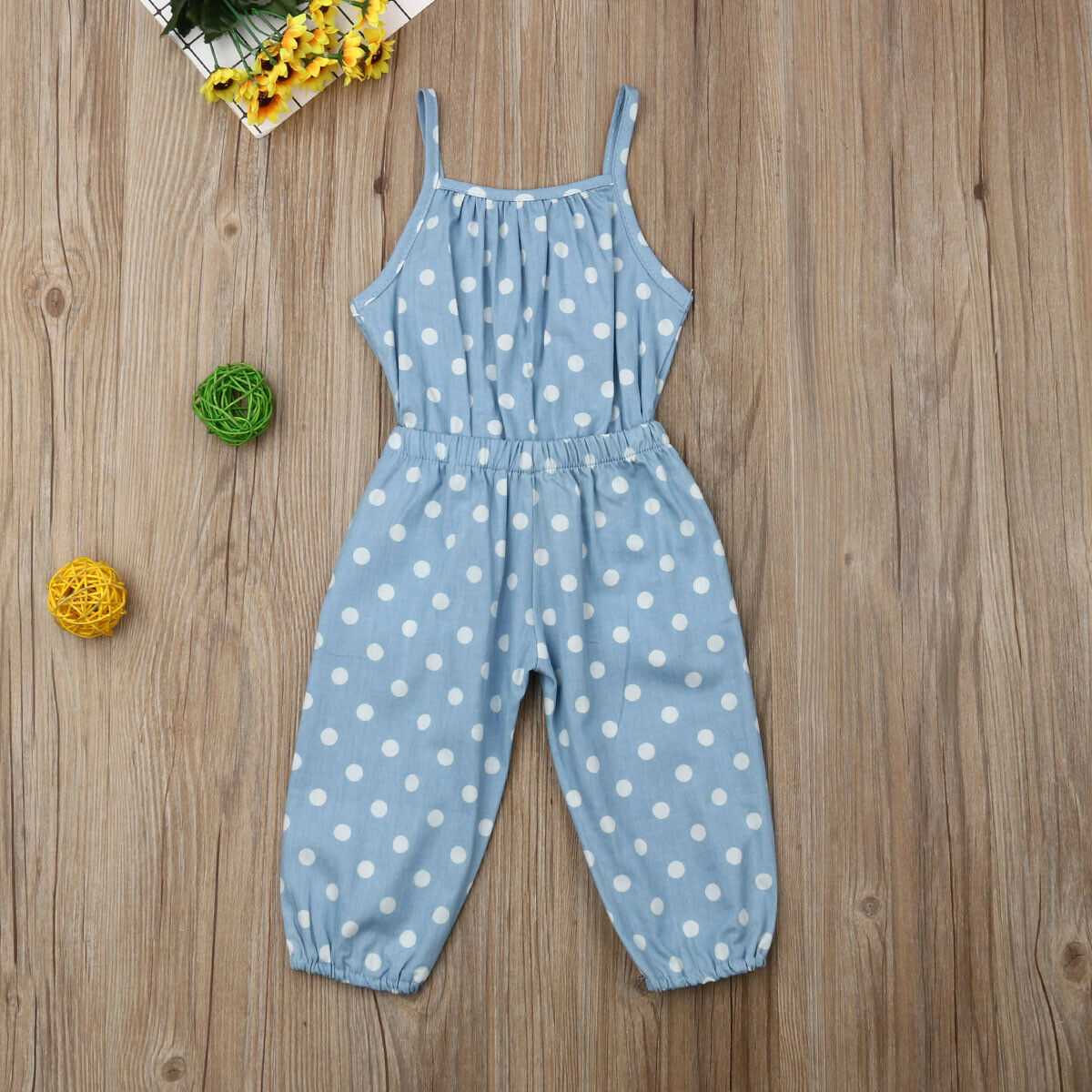 Luce Blu Capretti Del Bambino della ragazza Tute e Salopette Vestito 1 PCS Del Bambino Del Bambino dei bambini del Puntino di Polka Cinghia Coulisse Off-spalla salopette corte