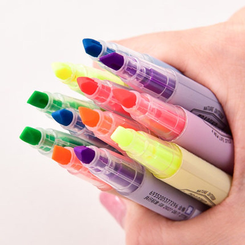 Deli 1pcs Colour Fluorescent Marker Pen S731 Candy Colour Student Graffiti Stationery Tasteless and Bright Colour