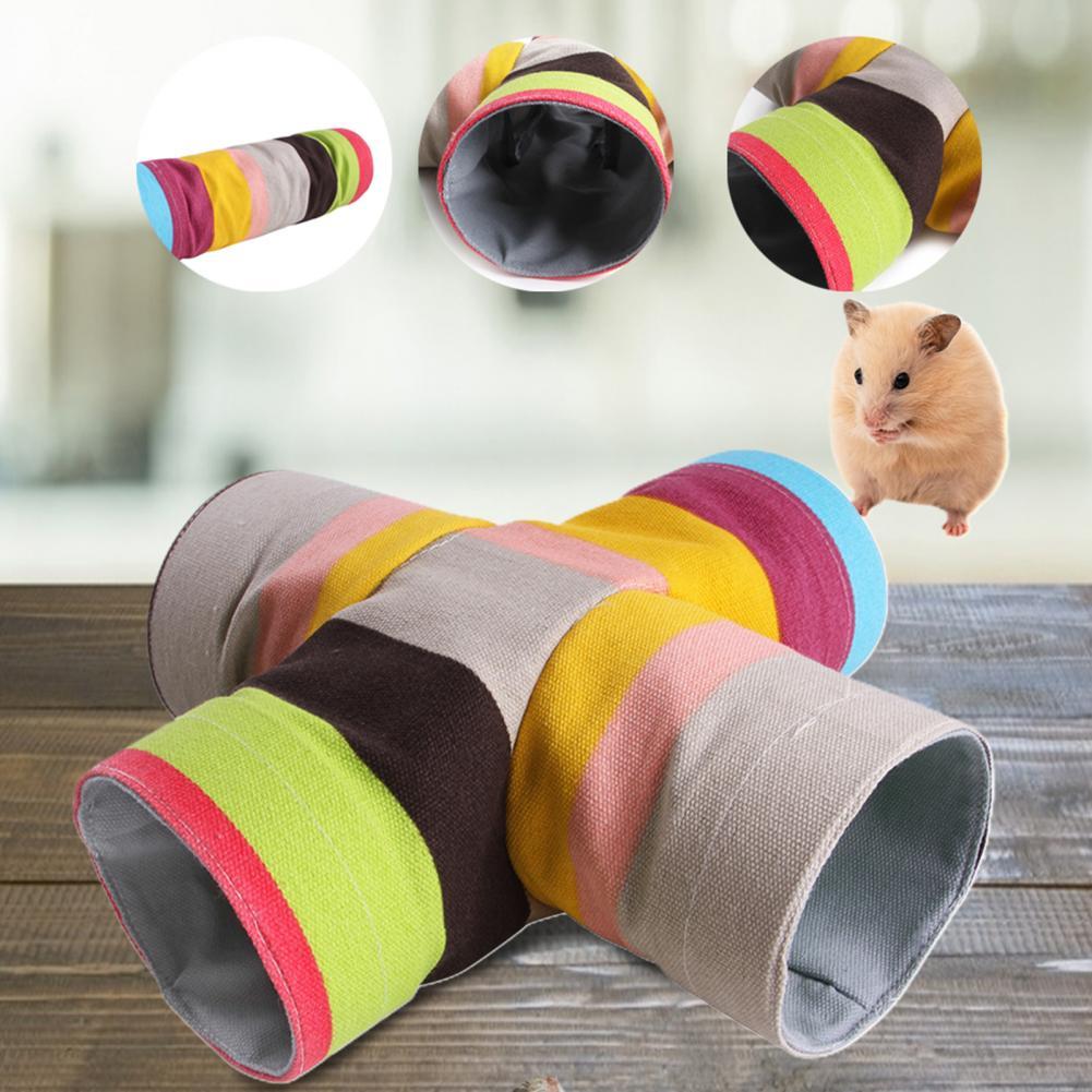 Pet Toy 2/3/4 Holes Lightweight Hamster Cage Portable Hamster Cage Practical 2/3/4 Holes Pet Tunnel